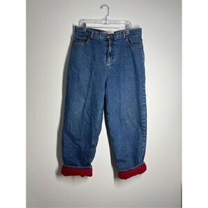 Vintage Guide Series Fleece Lined Blue Jeans Relaxed Fit Cozy Warm Size 38 X 30